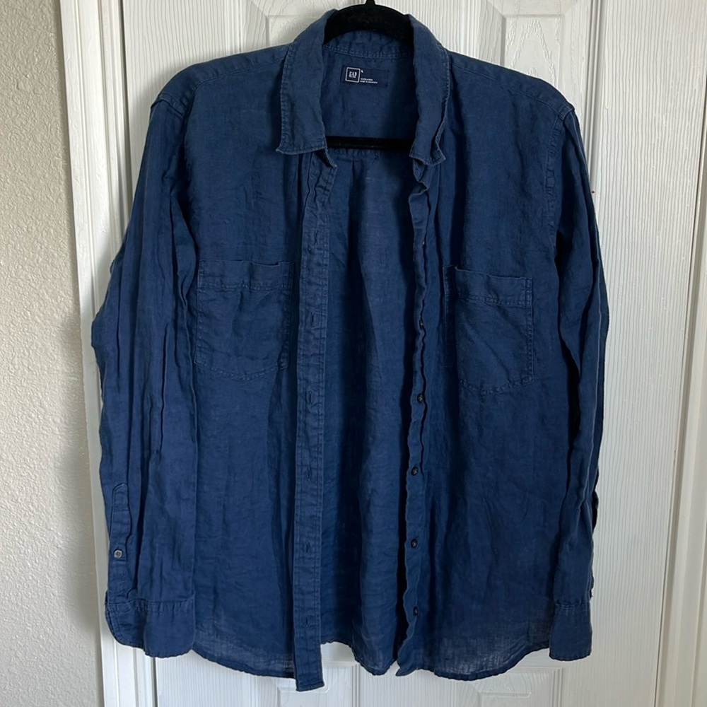 Long sleeve linen button down
